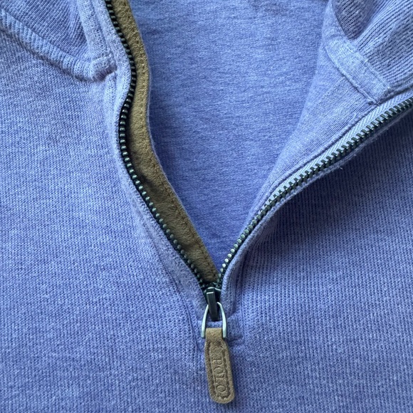 POLO Ralph Lauren 3/4 quarter zip sweater, purple, sz L - Picture 3 of 4
